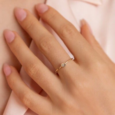 Galaxy Single Diamond Ring White Gold