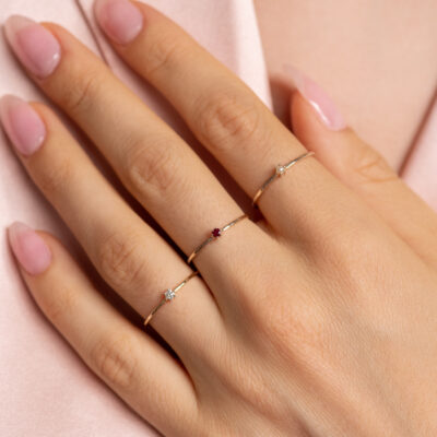 Archive Juliet Ring Seed Pearl White Gold