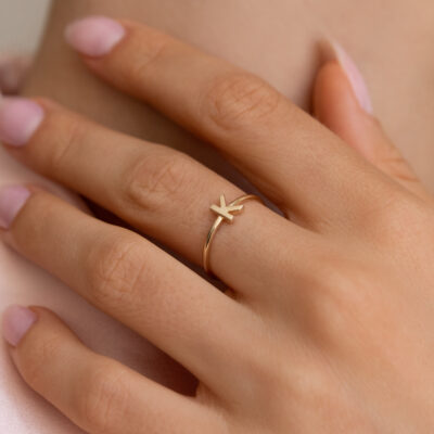 Initial Ring Yellow Gold