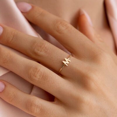 Initial Ring Yellow Gold