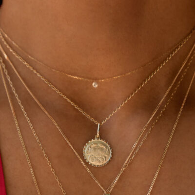 Starry Night Diamond Necklace 18k White Gold