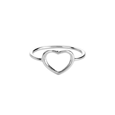 Fine Heart Ring Sterling Silver