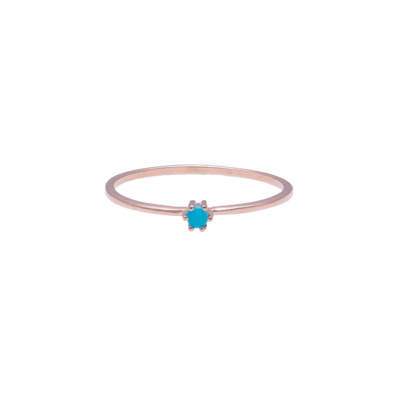 Juliet Ring Sleeping Beauty Turquoise Rose Gold