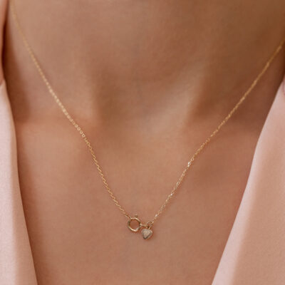 Nameplate Babe Necklace 14k Yellow Gold