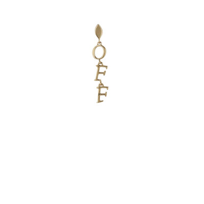 Mantra Off Earring Yellow Gold