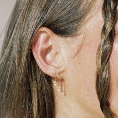 Aura Diamond Earrings Yellow Gold
