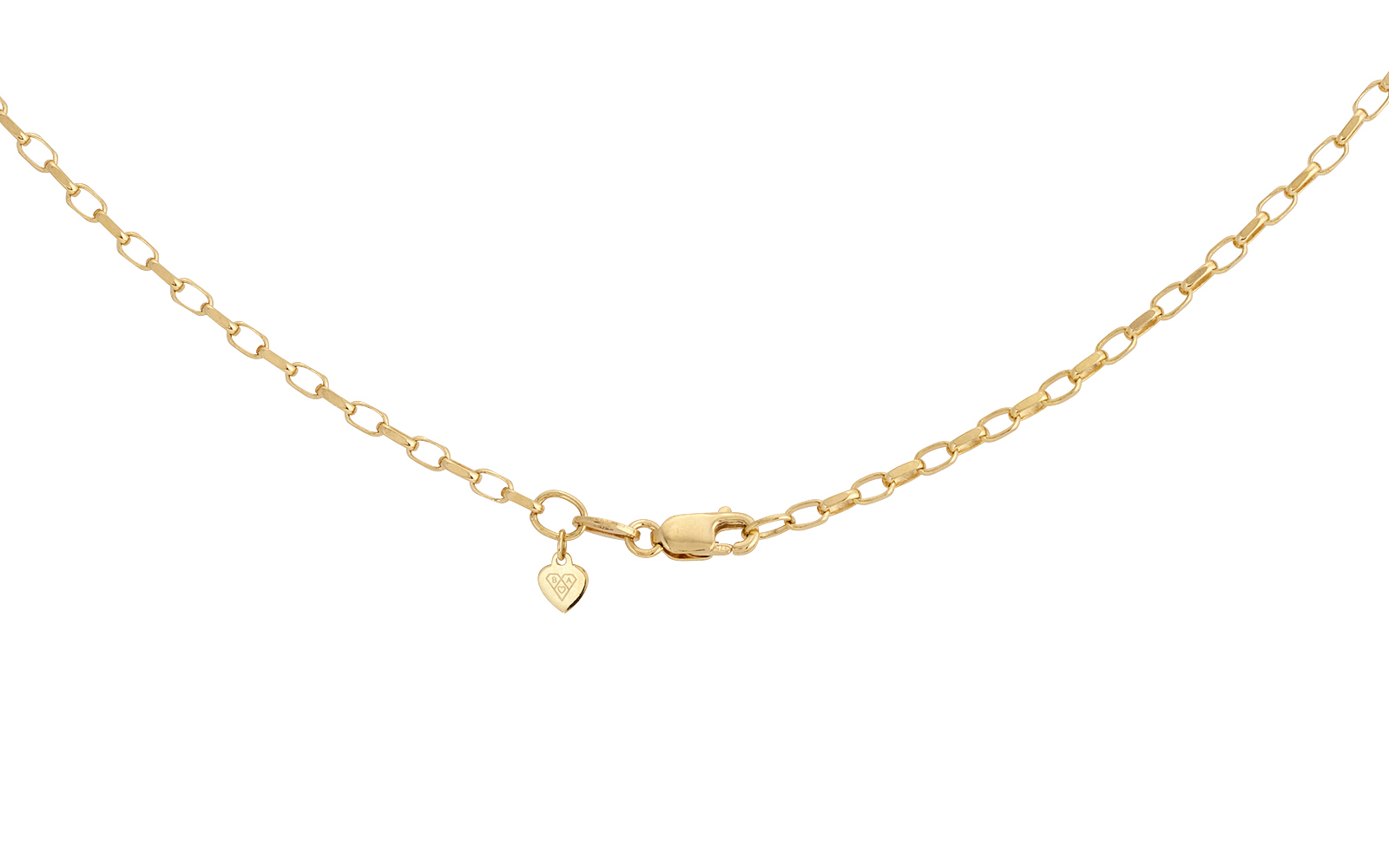 Heart On Necklace Yellow Gold