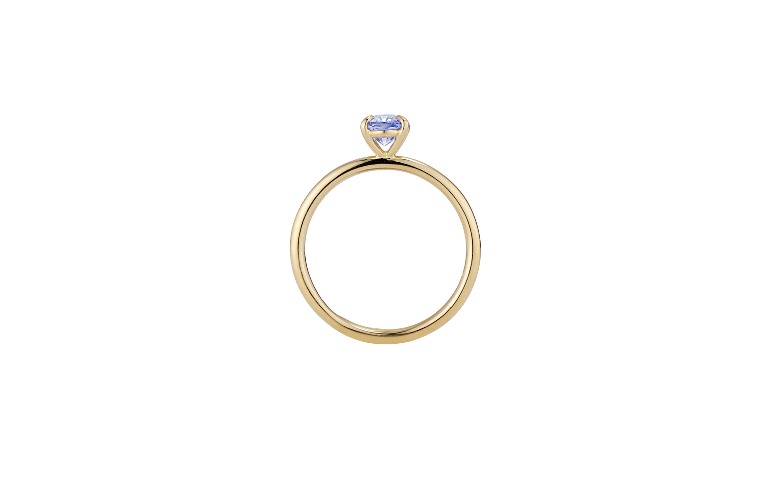 Divination Ring Oval Bi-colour Purple Ceylon Sapphire 18k Yellow Gold