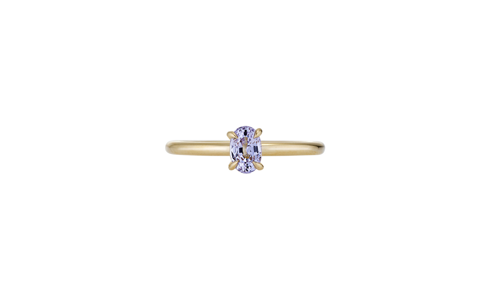 Divination Ring Oval Lilac Ceylon Sapphire 18k Yellow Gold