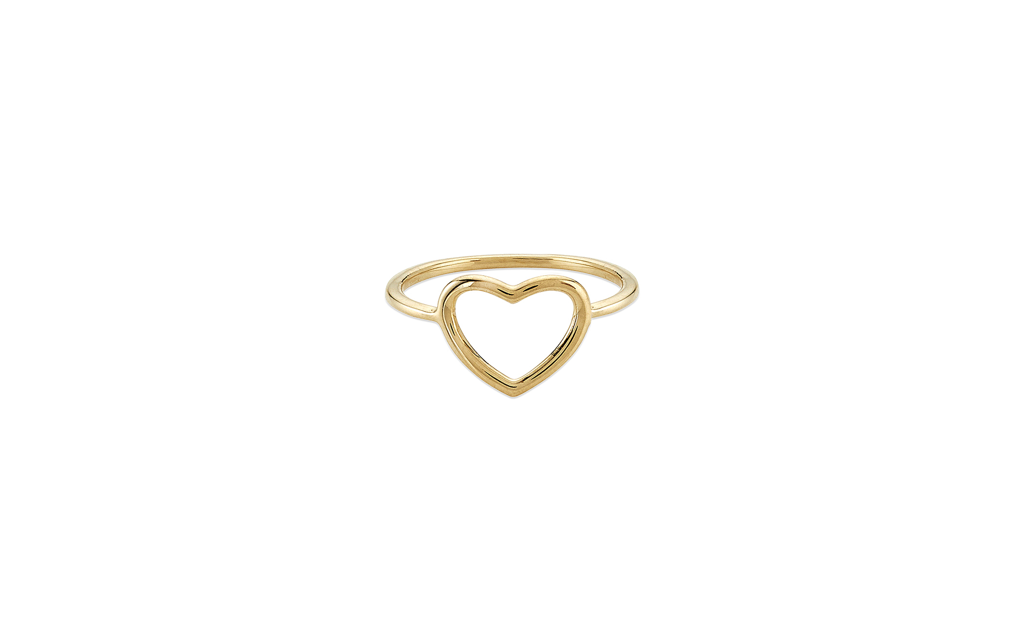 Fine Heart Ring Yellow Gold