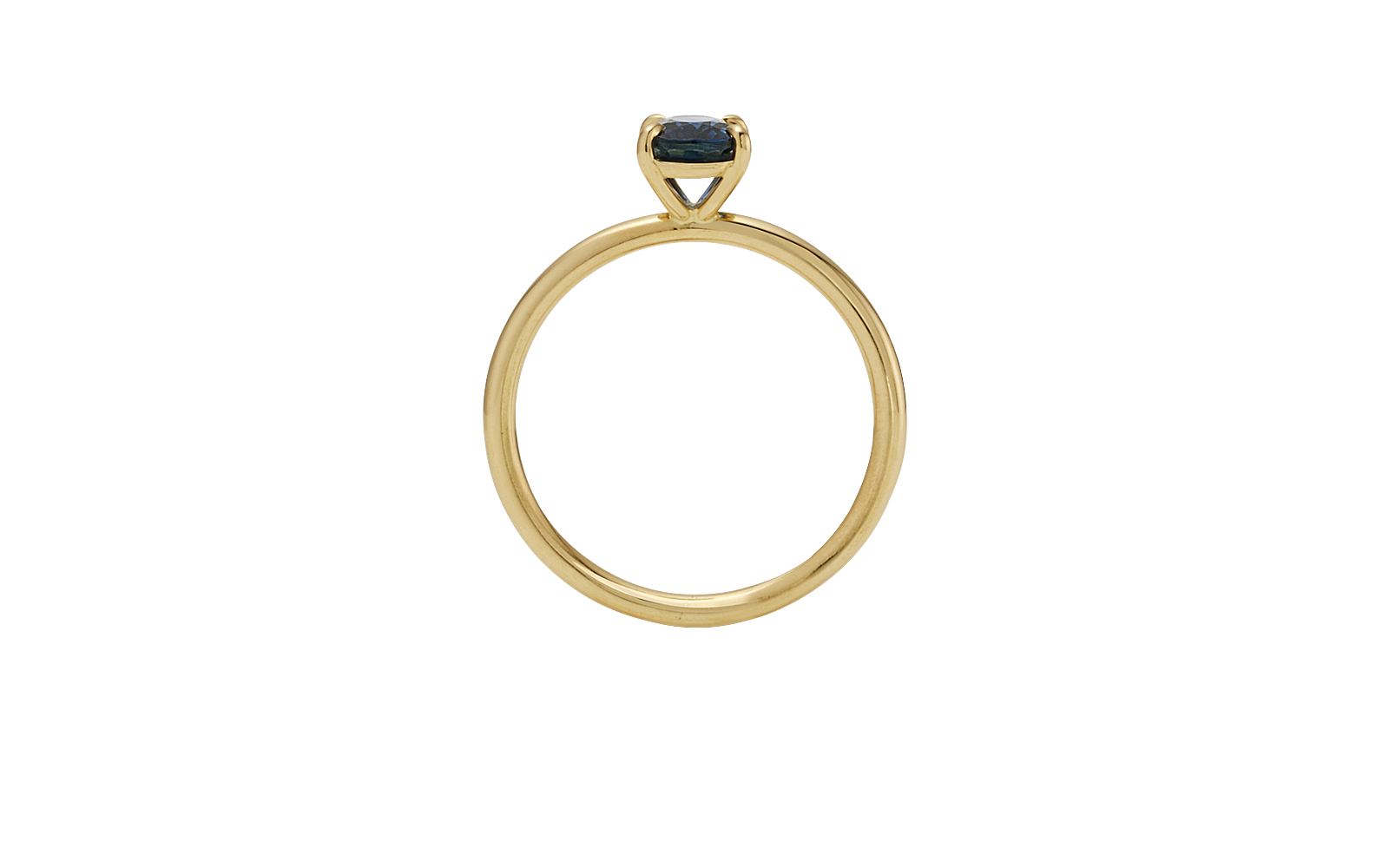 Divination Ring Oval Australian Sapphire 18k Yellow Gold