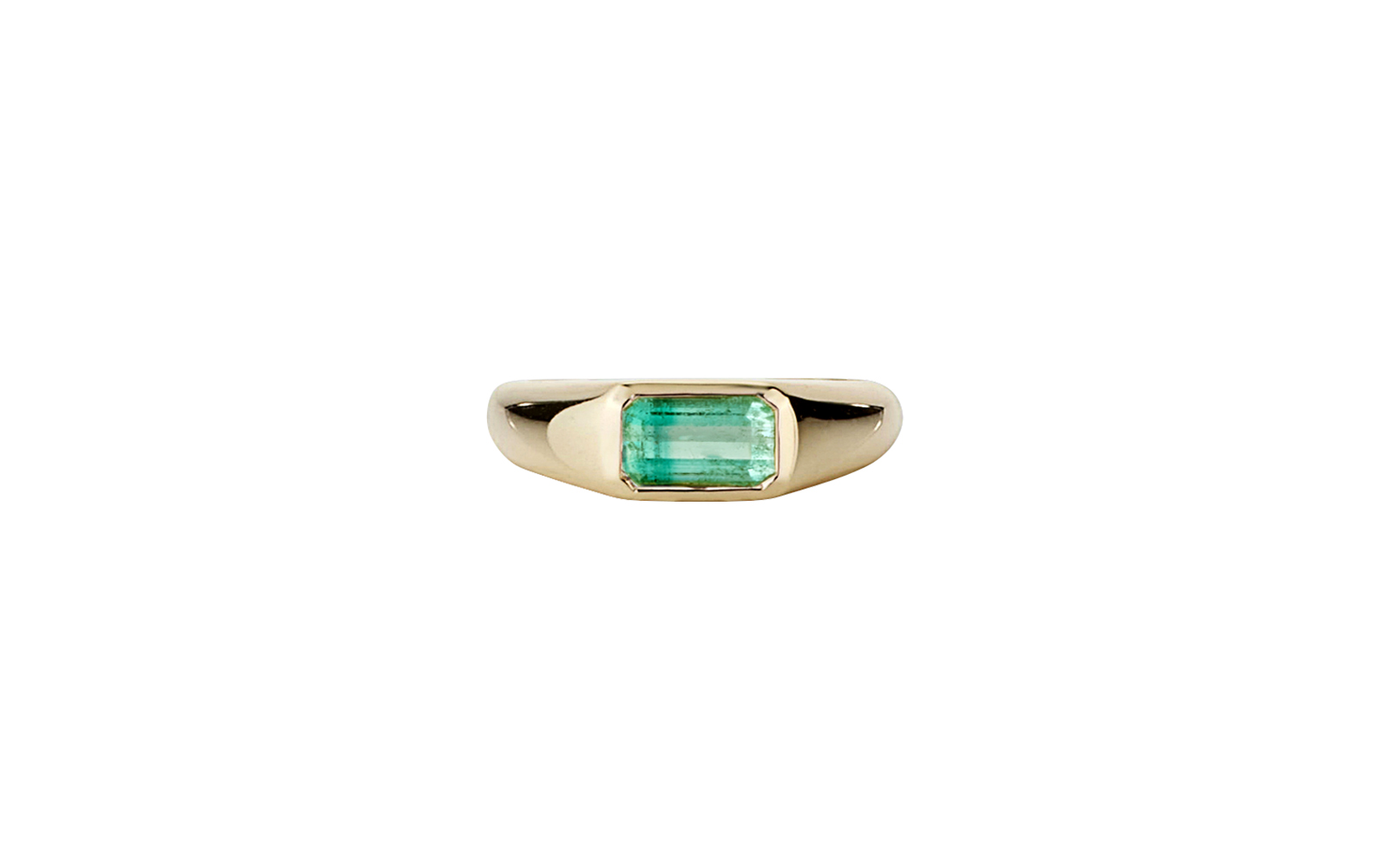Essence Ring Australian Emerald 14k Yellow Gold
