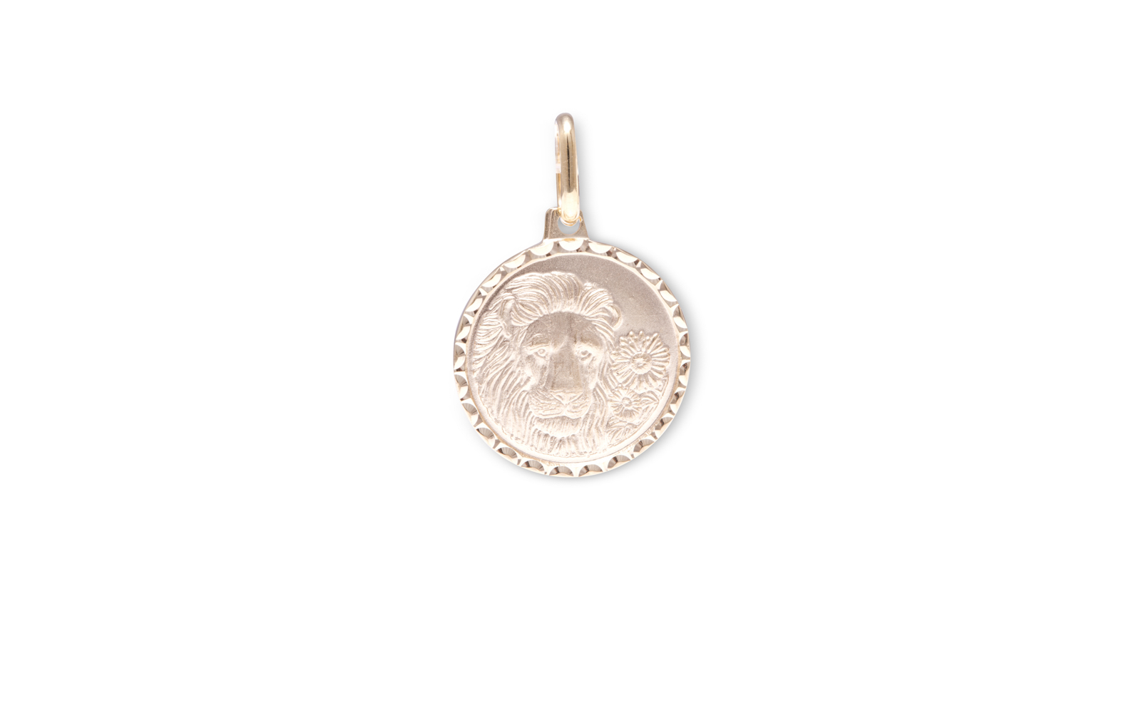 Zodiac Flower Star sign medallion Sterling Silver