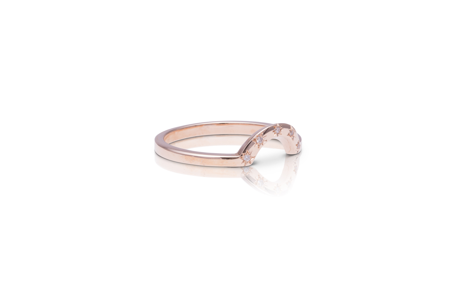 Arch Nesting Star Band Rose Gold