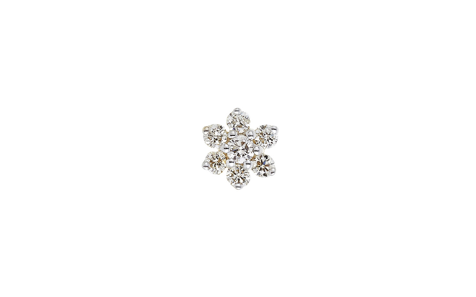 Lux Floral Cluster Earring Diamonds Yellow Gold