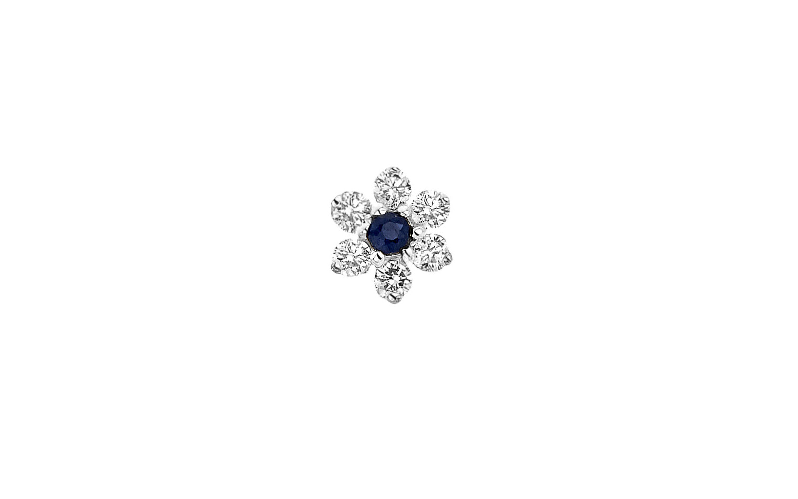 Lux Floral Cluster Earring Diamonds Sapphire White Gold