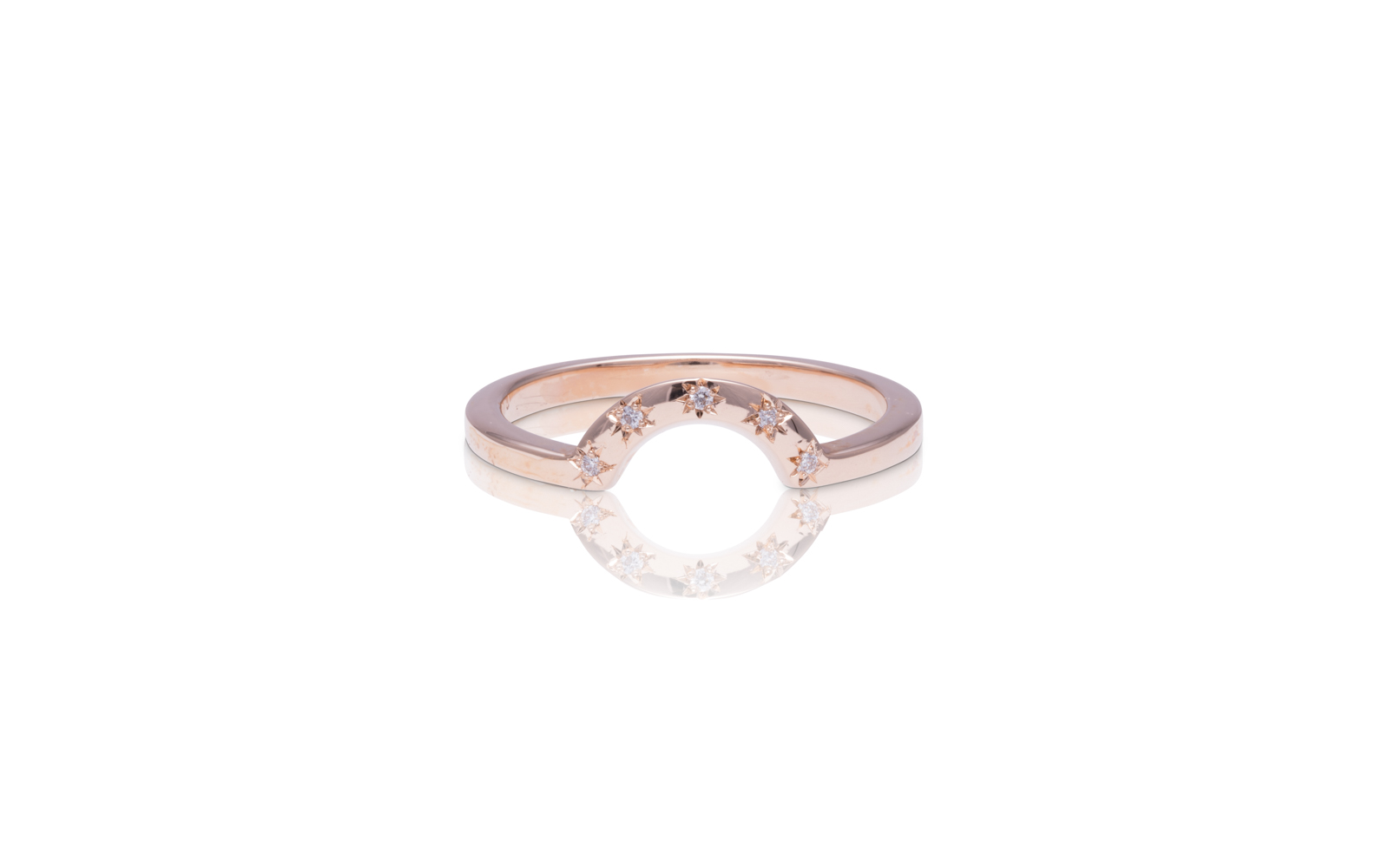 Arch Nesting Star Band Rose Gold
