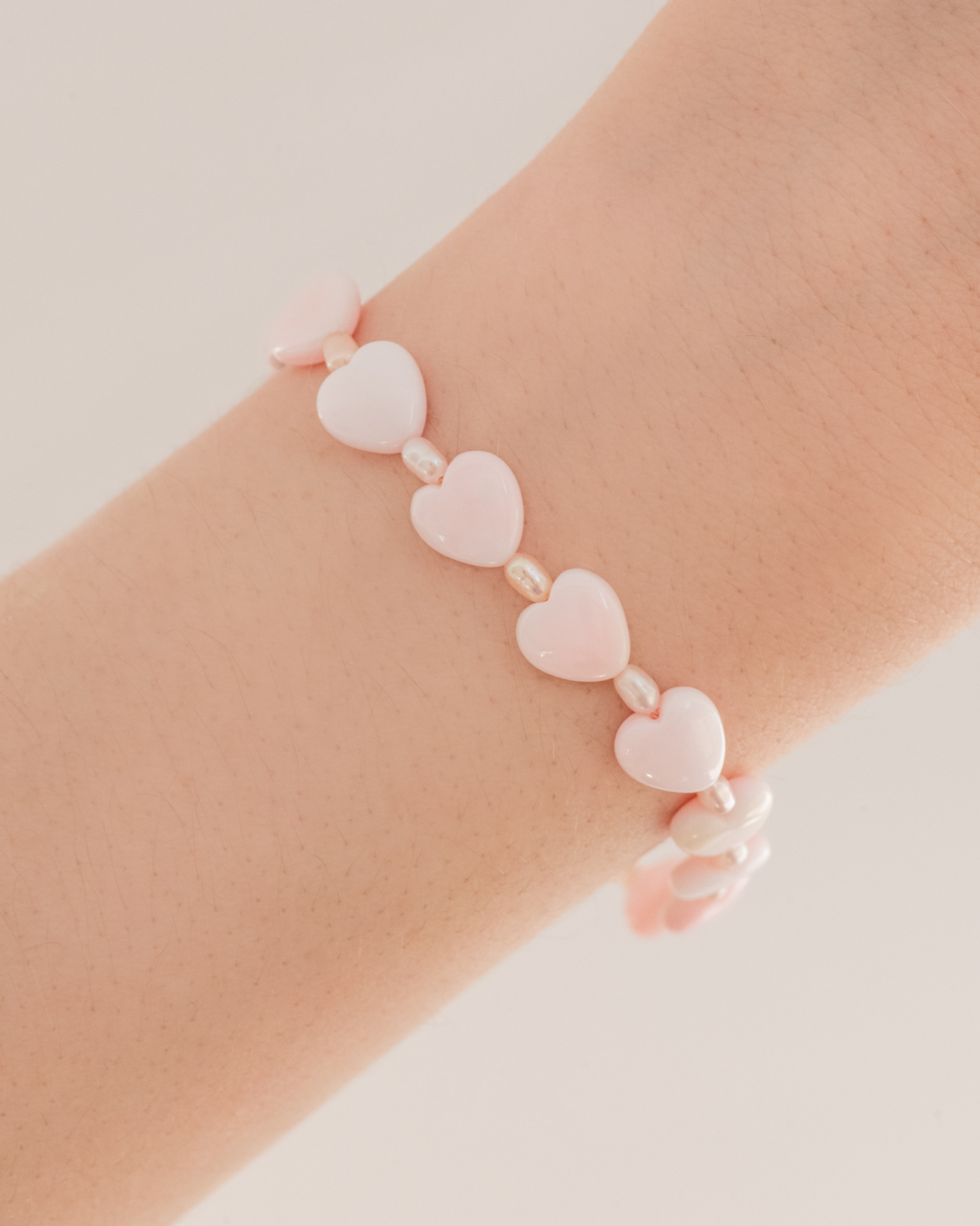Splash Pink Conch Heart and Pink Pearl Bracelet