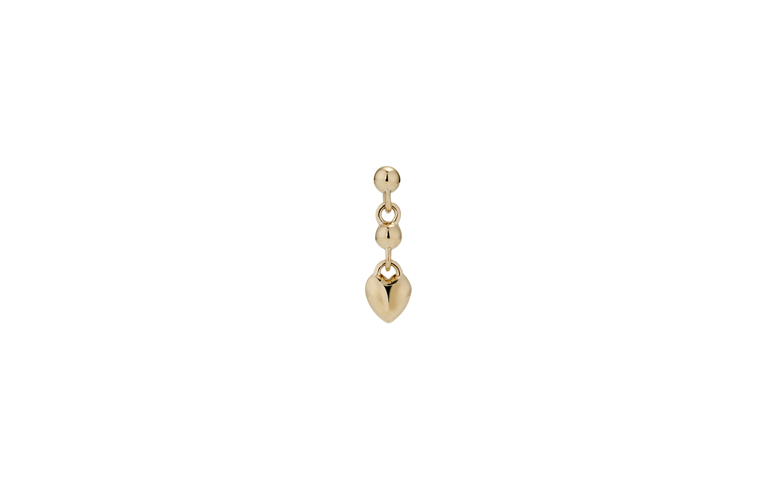Heart of Gold Single Earring Yellow Gold