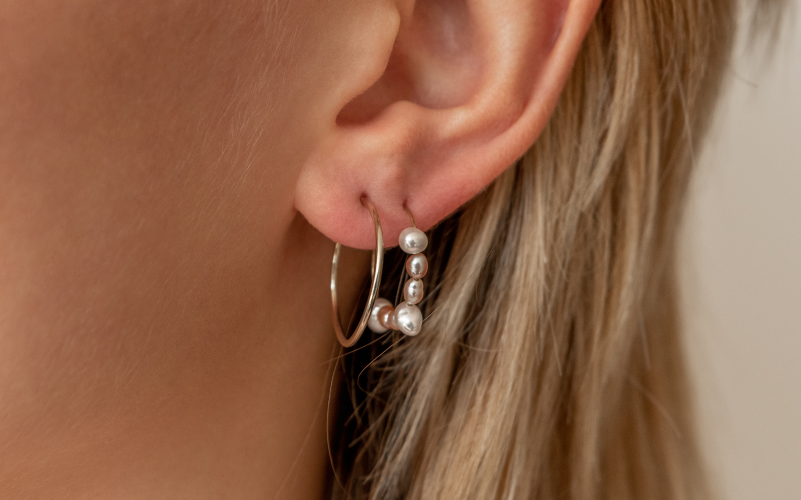Goddess Hoop Earrings 9k Yellow Gold