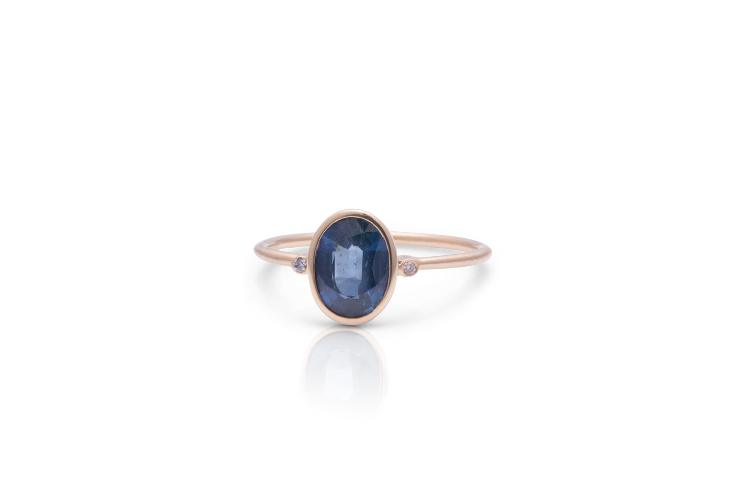 Empire Ring Oval Cut Sapphire 18k Yellow Gold