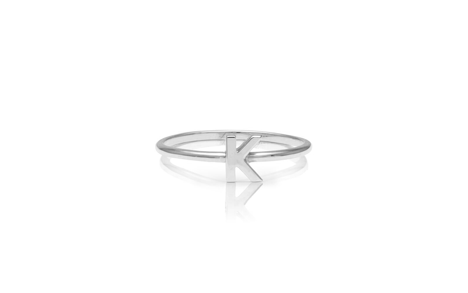 Initial Ring White Gold