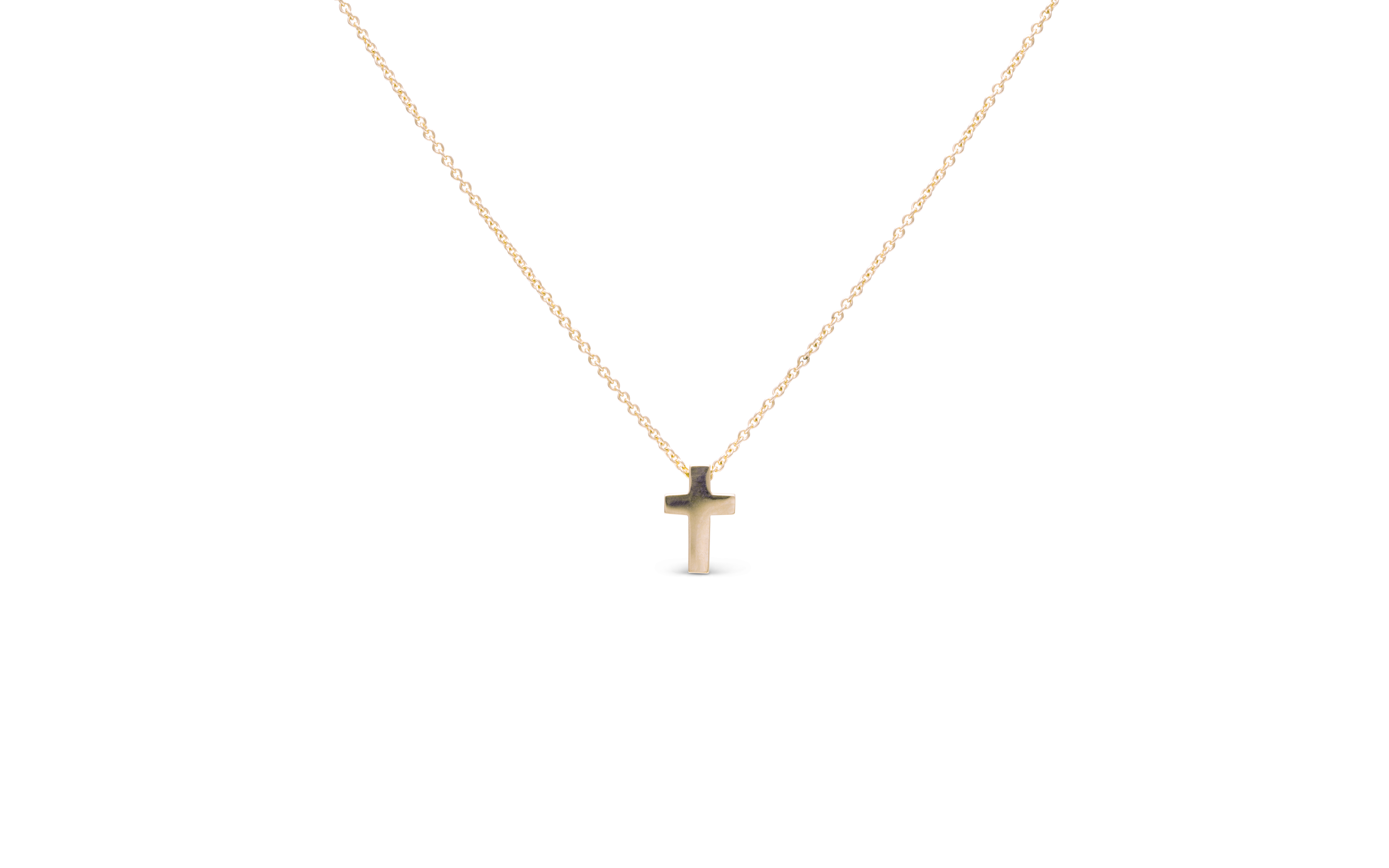 Bandit Cross Necklace Yellow Gold