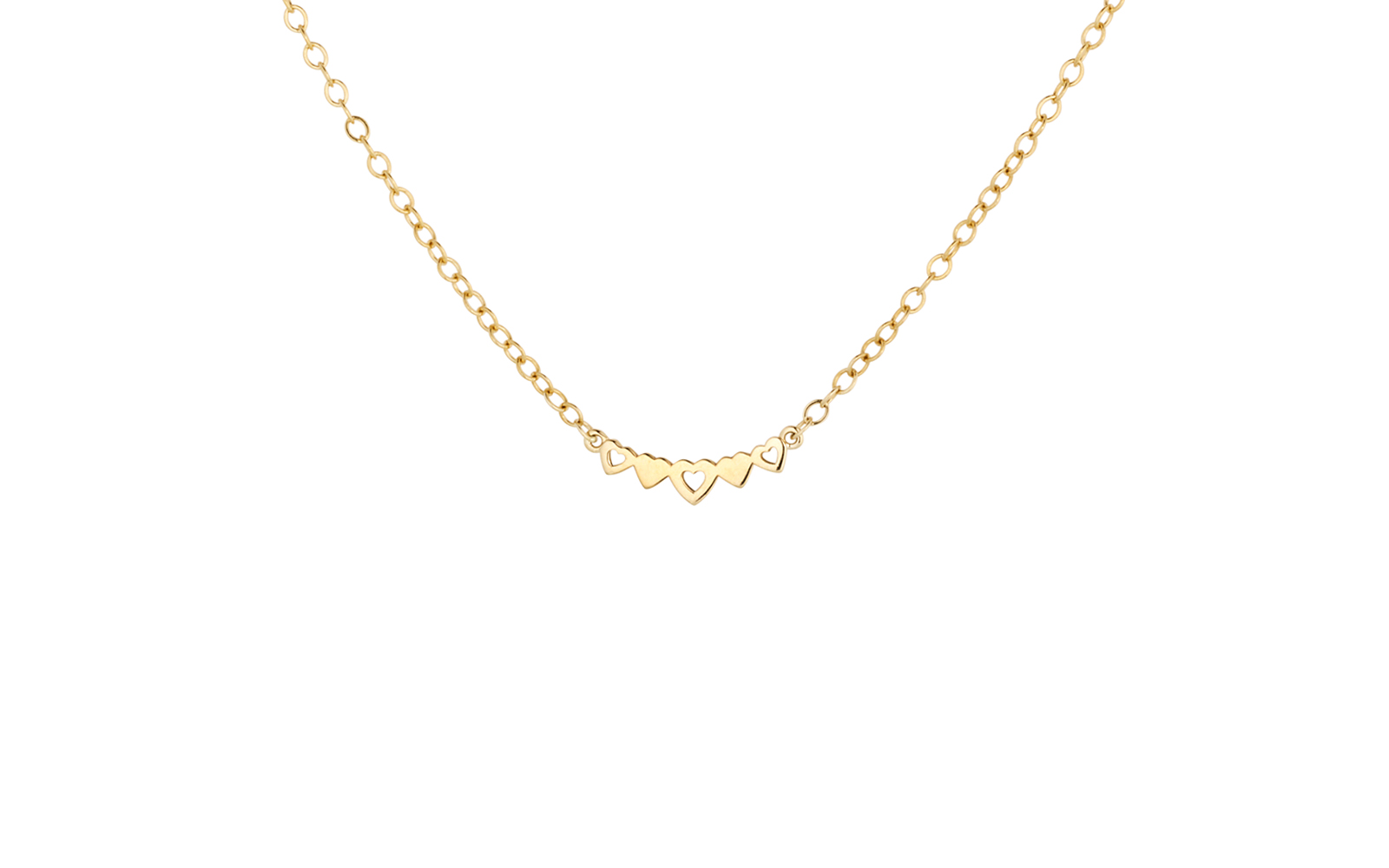 Heart On Petite Necklace Yellow Gold