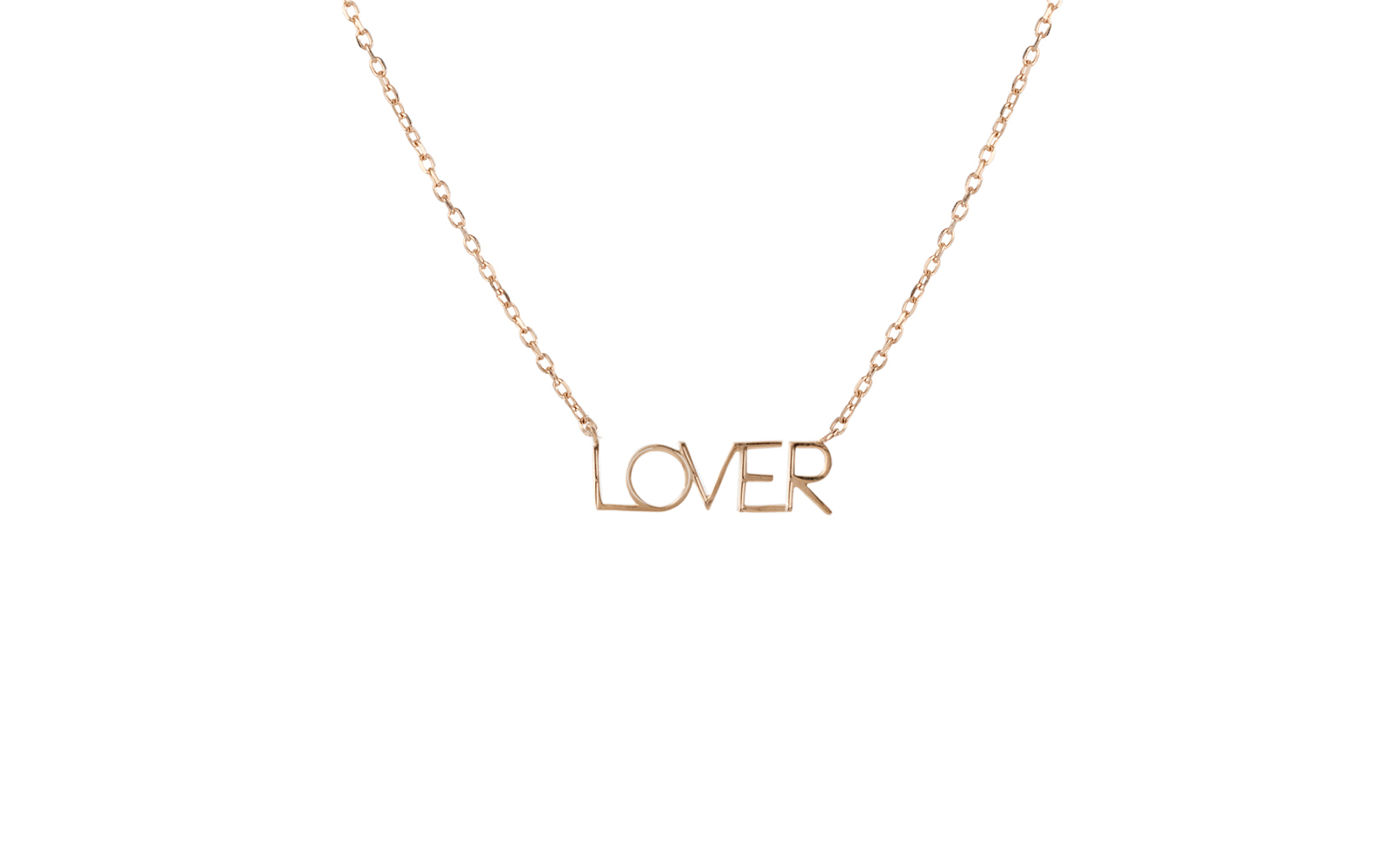 Nameplate Lover Necklace Rose Gold