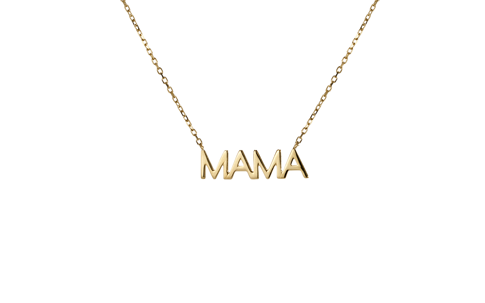 Nameplate Mama Necklace Yellow Gold
