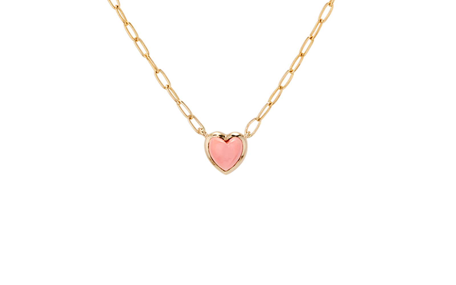 Sweetheart Conch Small Heart Necklace Yellow Gold