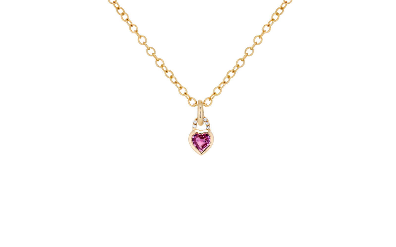Hearts On Fire 0.47ct Sapphire Pendant 14k Yellow Gold
