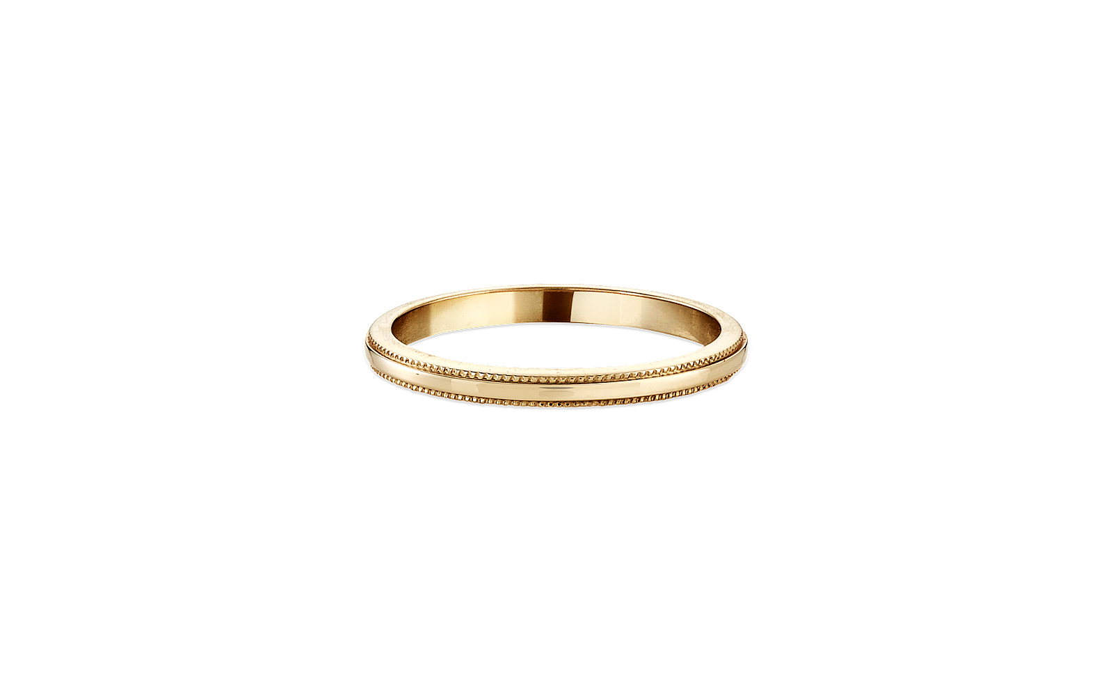 Betrothed Band with Milgrain edge 14k Yellow Gold
