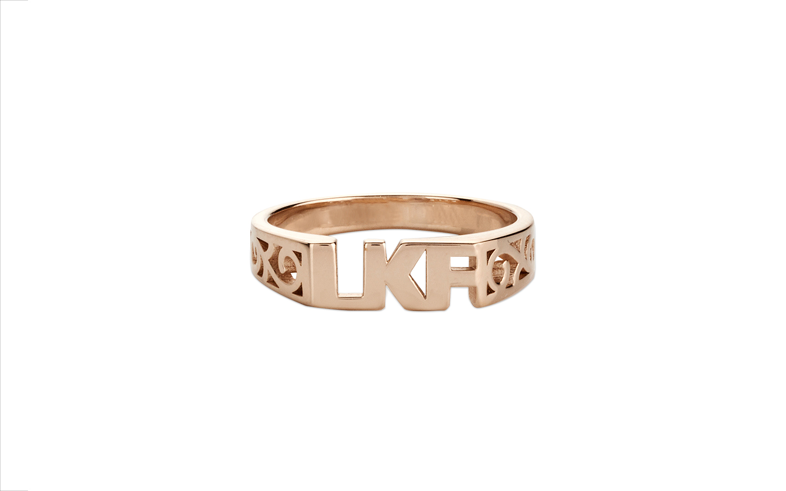 Customisable Initial Ring Rose Gold