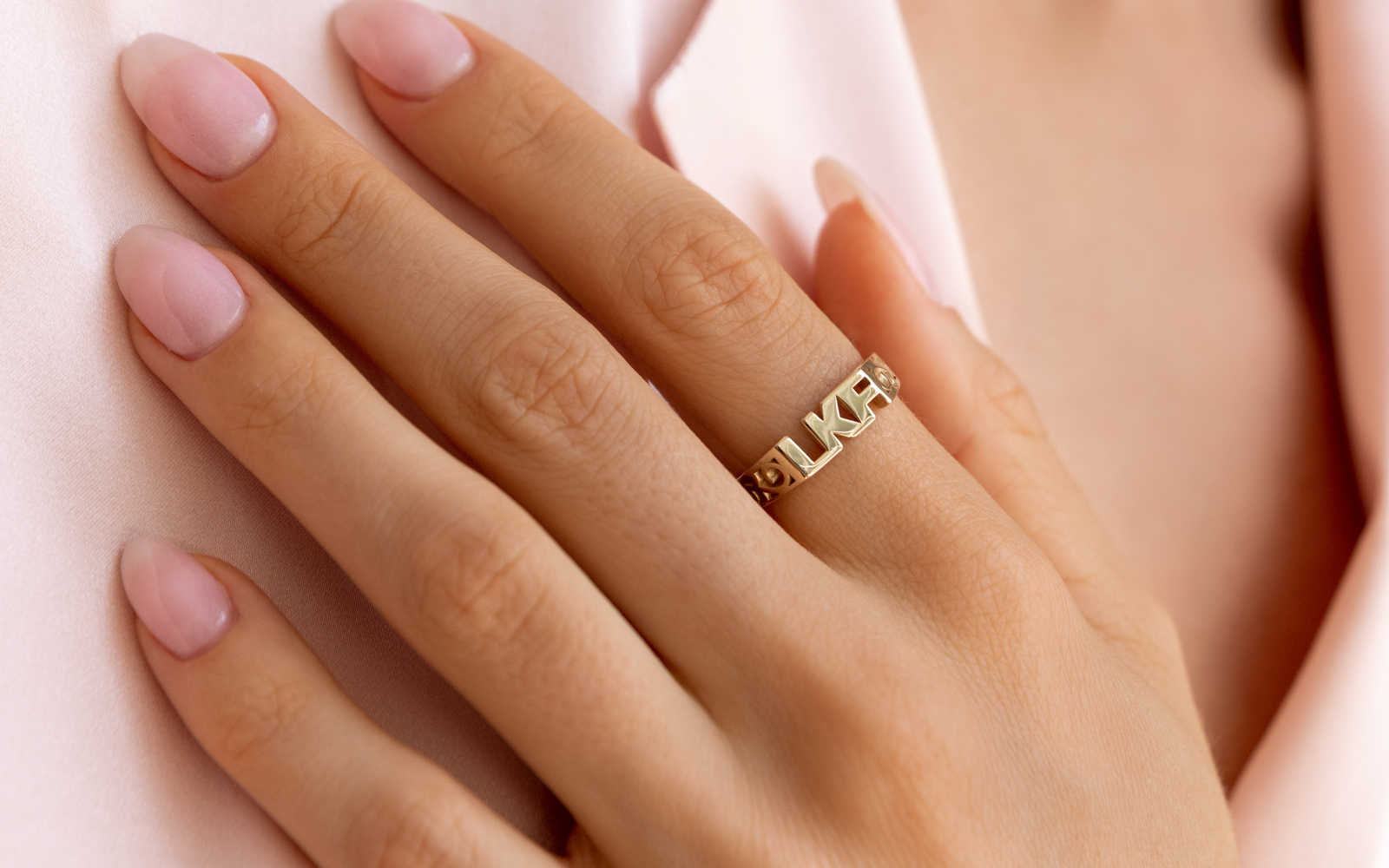 Customisable Initial Ring Sterling Silver