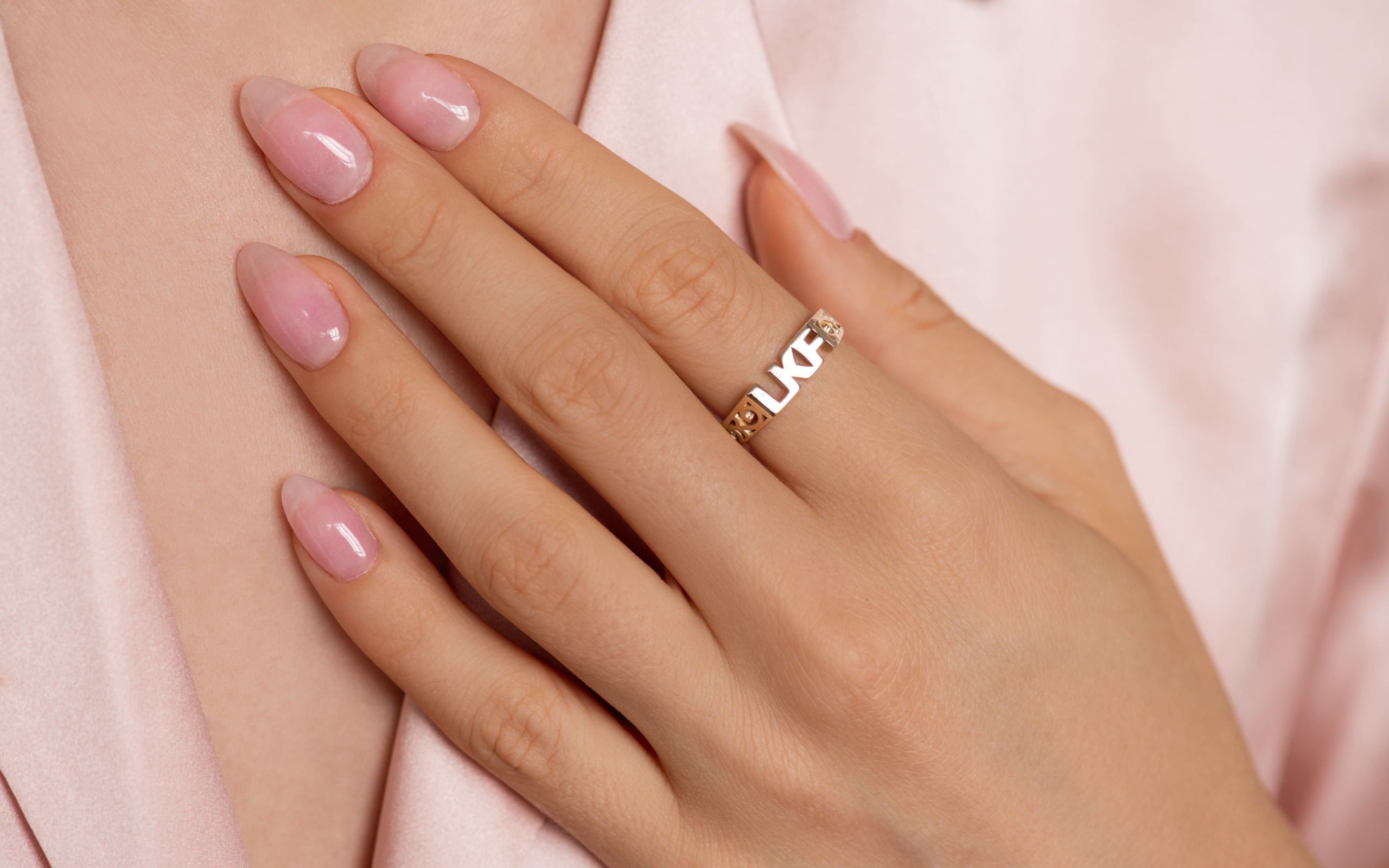 Customisable Initial Ring Rose Gold
