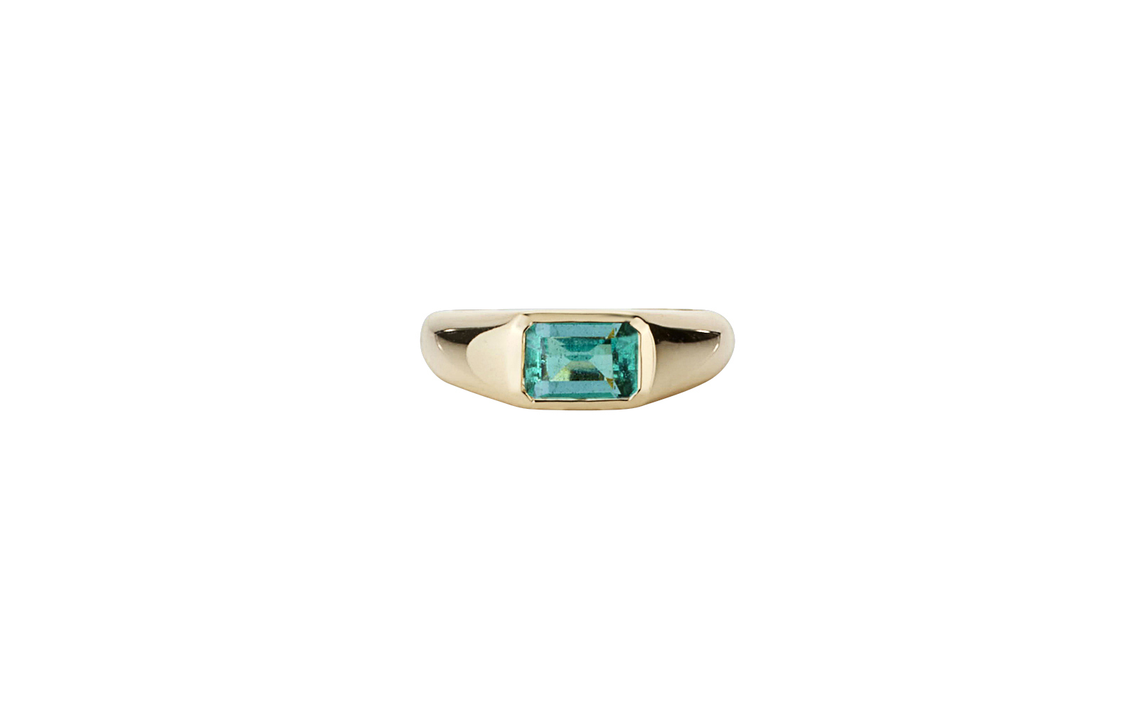 Essence Ring Emerald 18k Yellow Gold