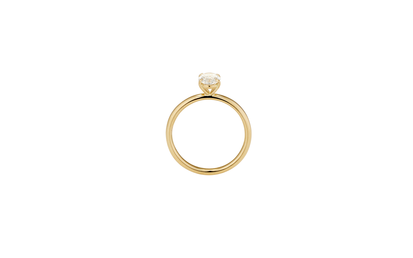 Everafter 0.70ct Oval Diamond Ring 18k Yellow Gold