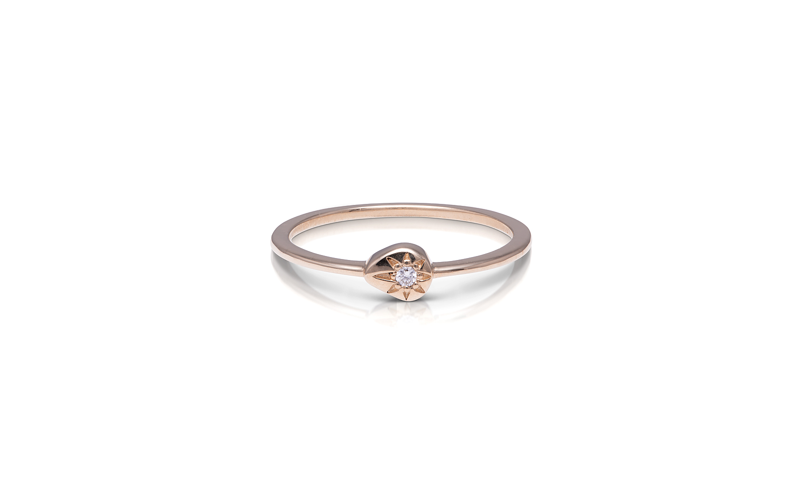 Galaxy Single Diamond Ring Rose Gold
