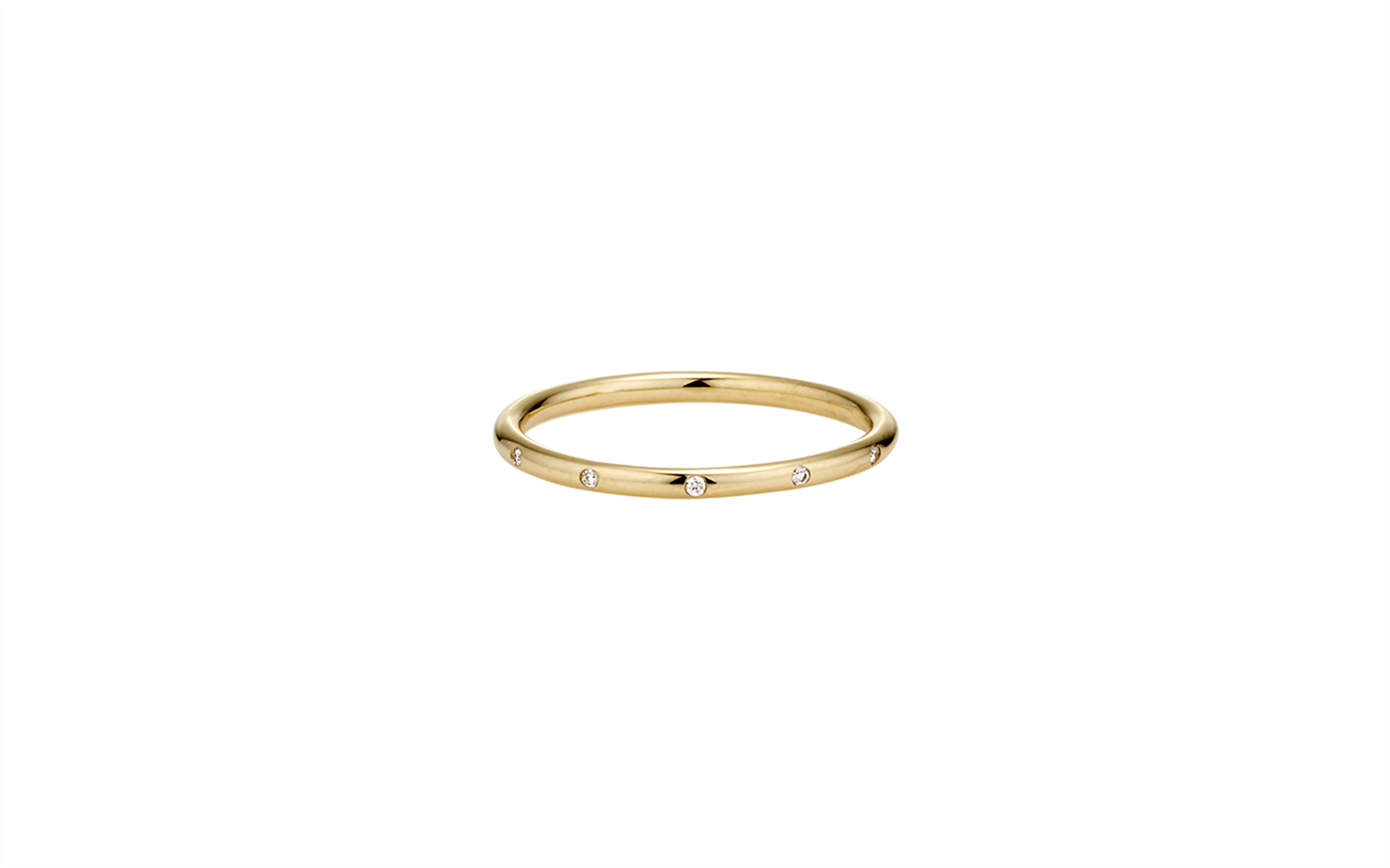 Girl Ring with Diamonds Yellow Gold