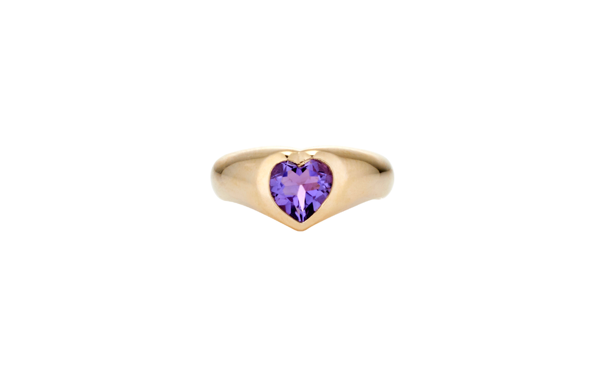 Hearts on Fire Amethyst Ring Yellow Gold