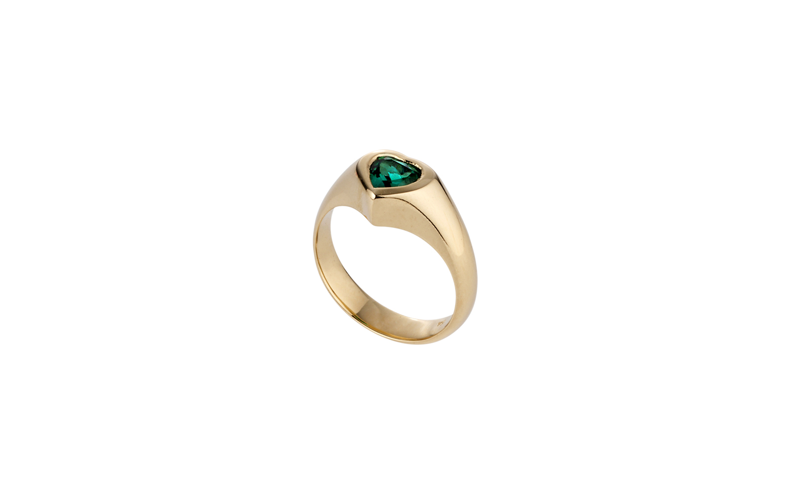 Hearts on Fire lab created Emerald Ring Yellow Gold