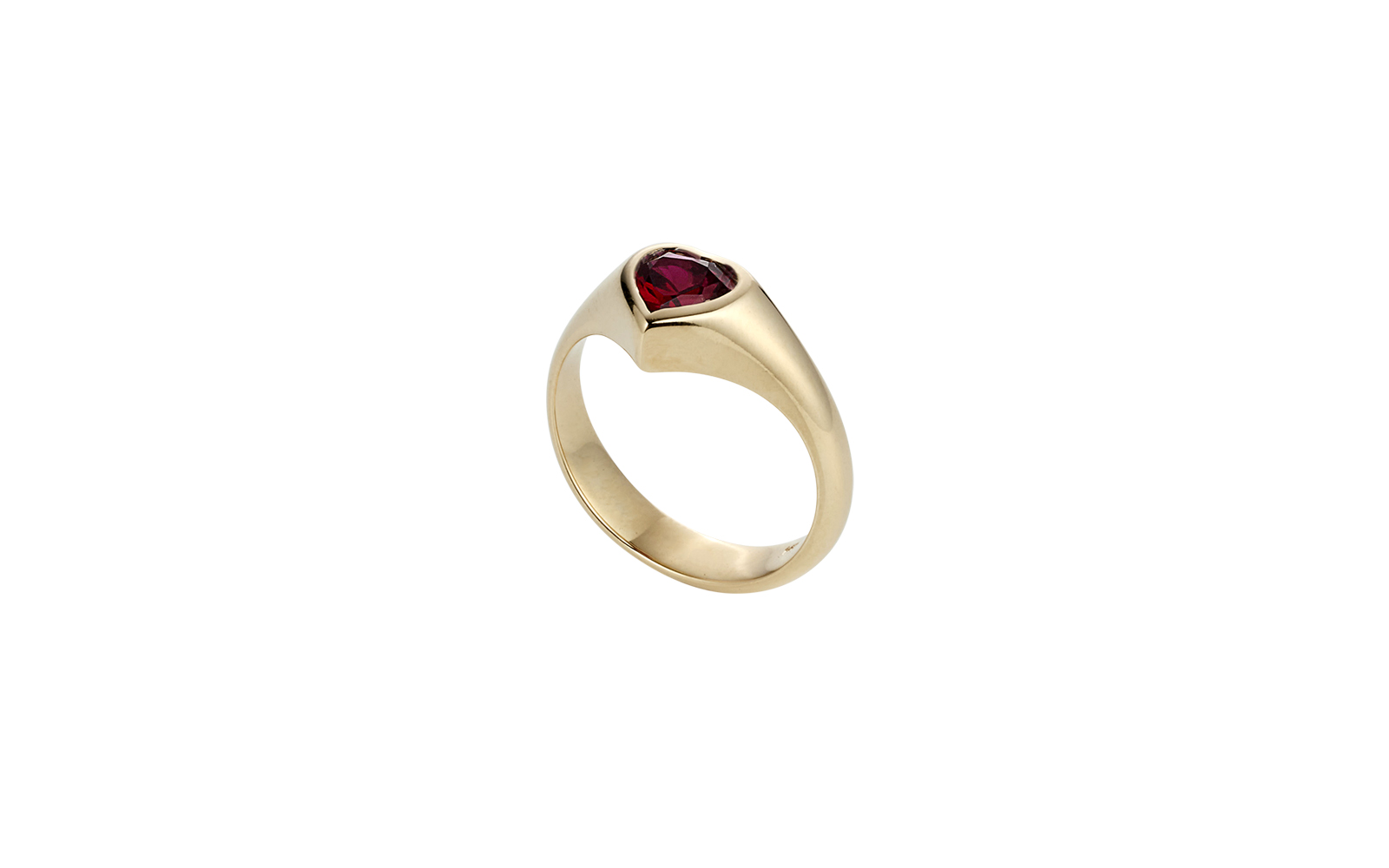 Hearts on Fire lab created Ruby Ring Yellow Gold