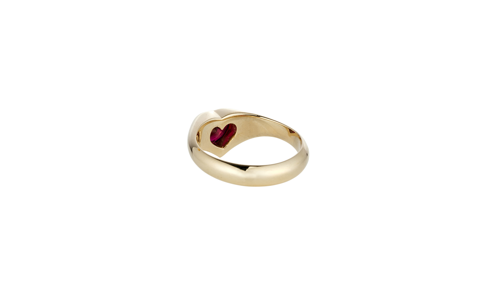 Hearts on Fire lab created Ruby Ring Yellow Gold