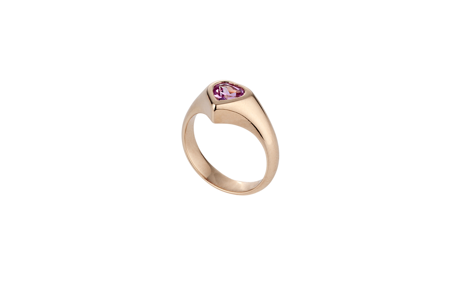 Hearts on Fire lab created Sapphire Ring Rose Gold