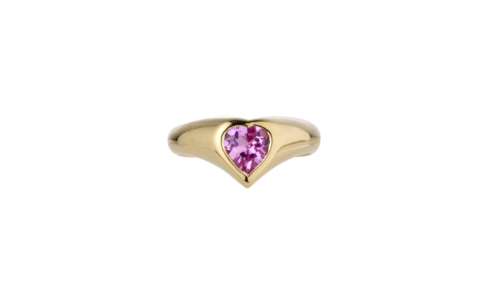 Hearts on Fire lab created Sapphire Ring Yellow Gold