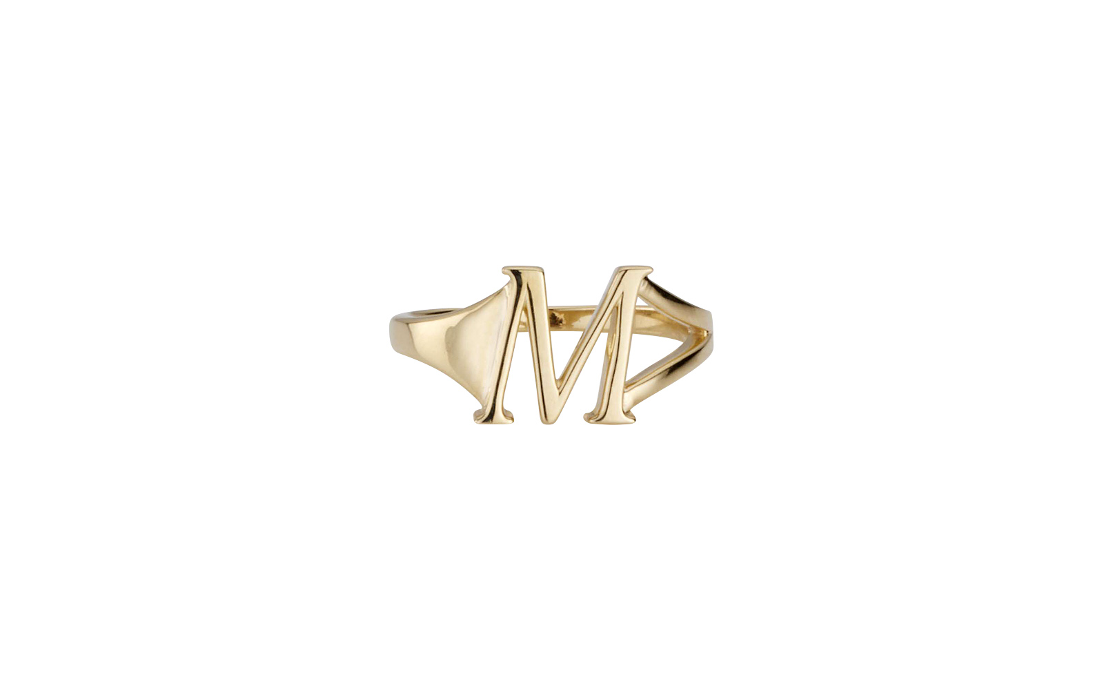 Initial Signet Ring Yellow Gold