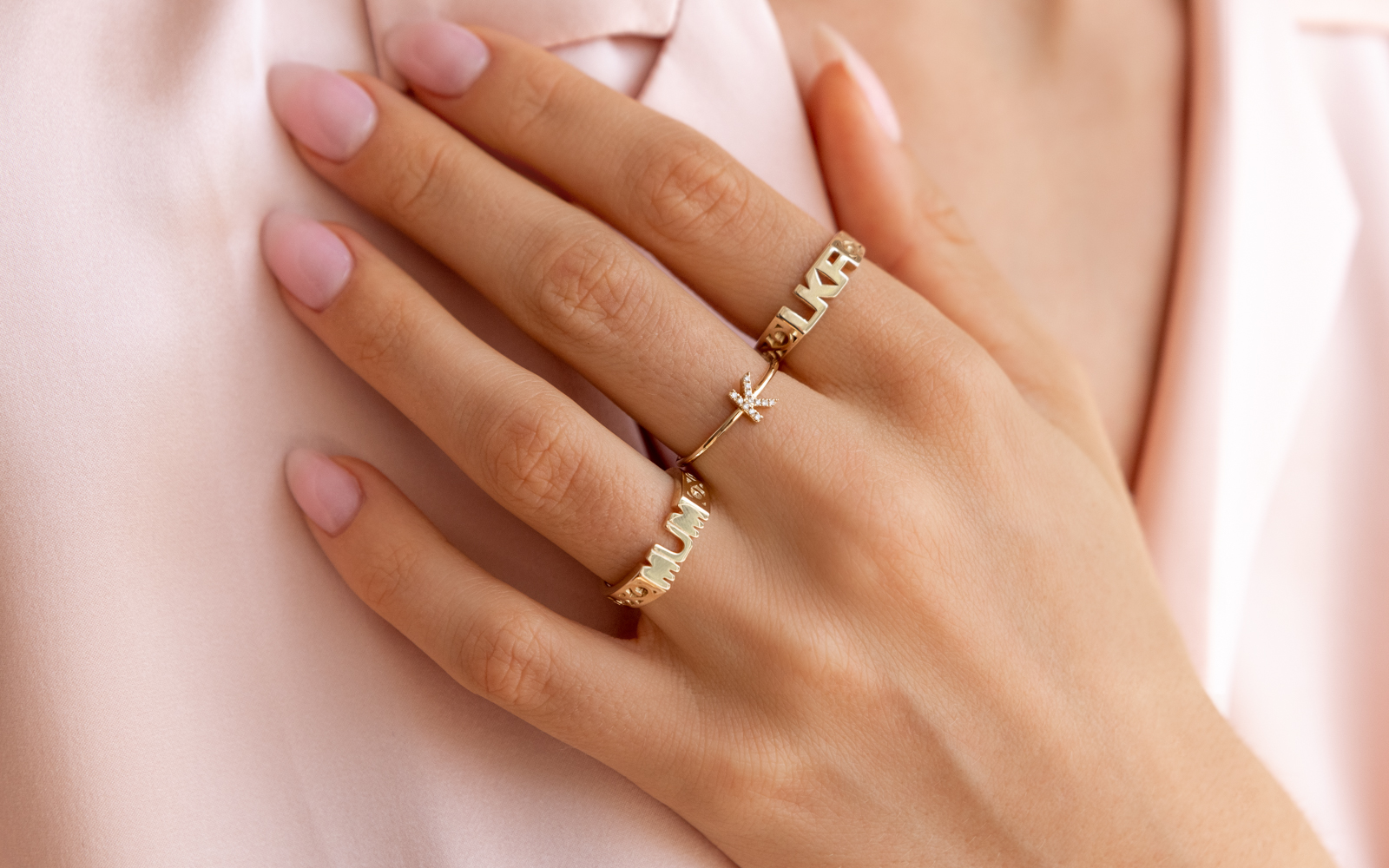 Customisable Initial Ring Yellow Gold