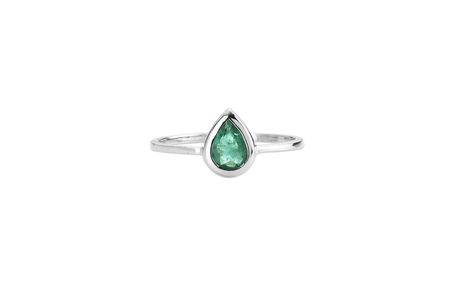 Prince Ring Emerald White Gold
