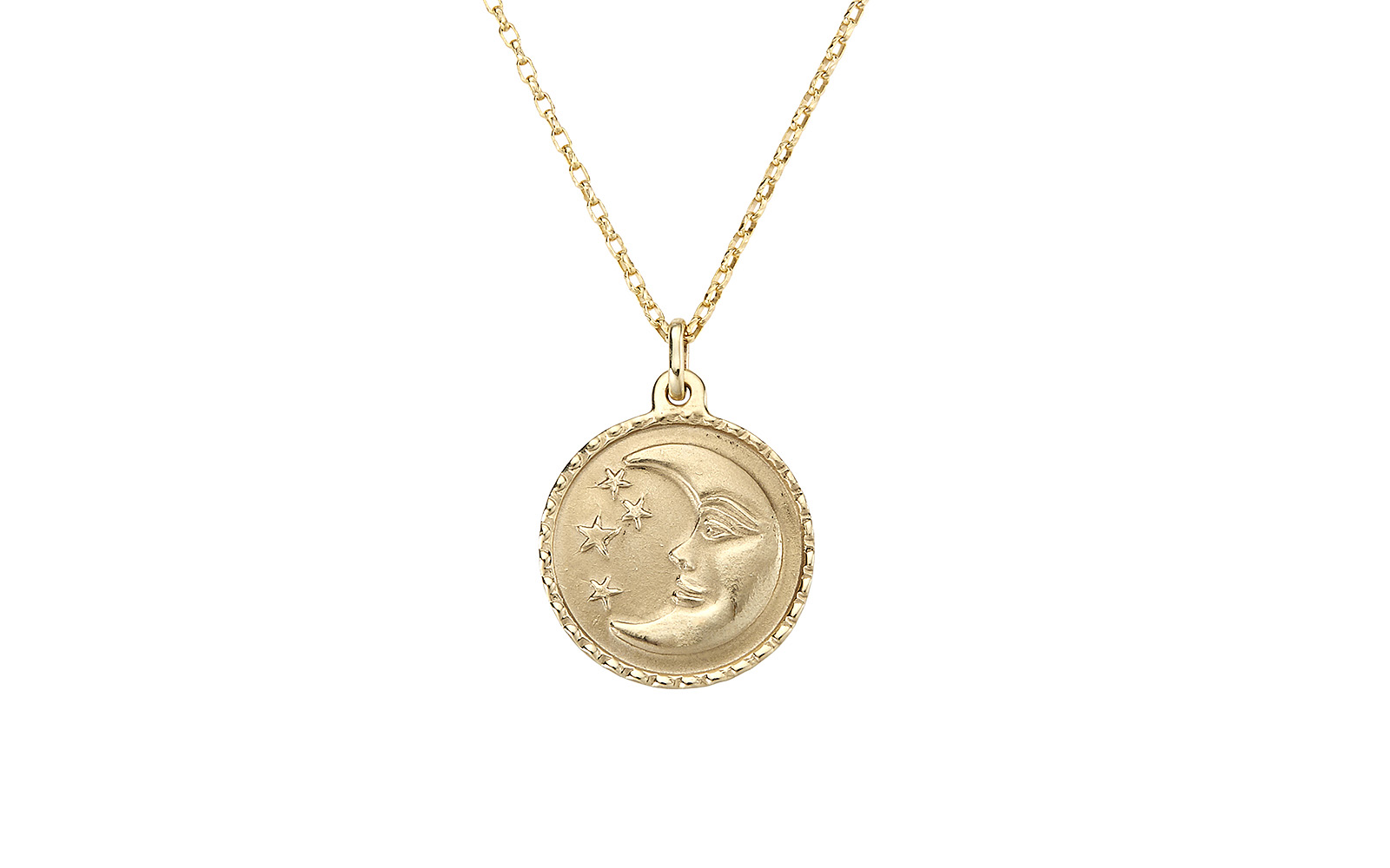 Luna Medallion 14k Yellow Gold